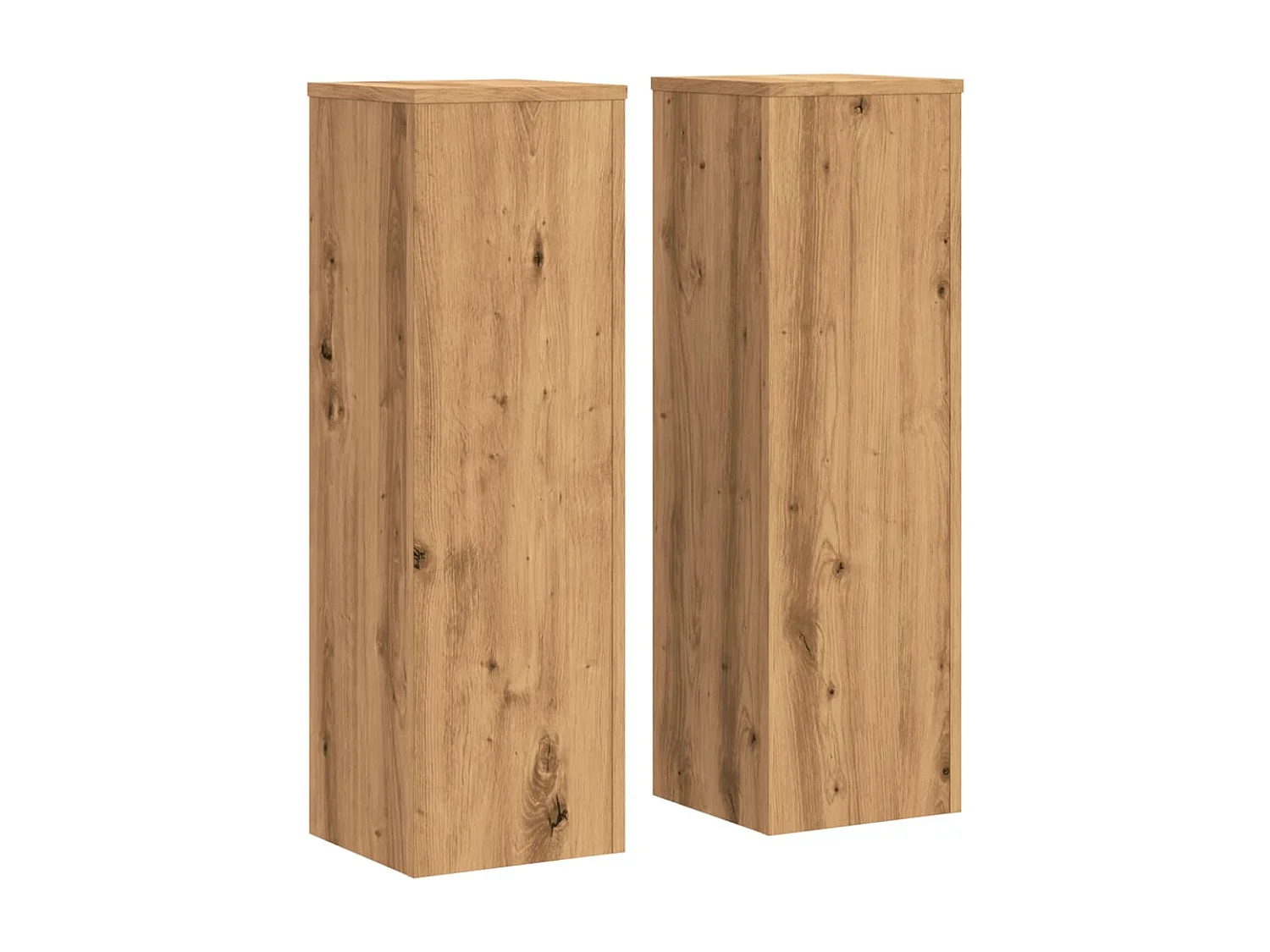 Soportes para plantas 2 piezas de madera de ingeniería de roble artesanal