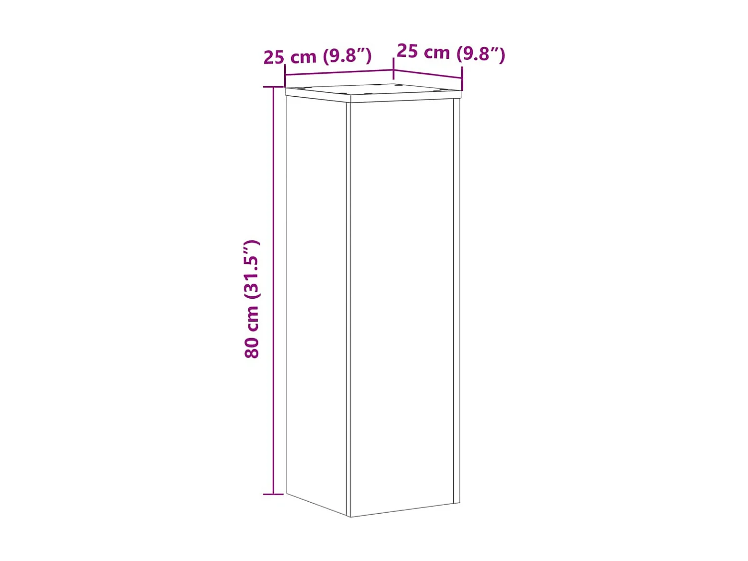 Supports pour plantes 2 pcs chêne artisanal bois d'ingénierie