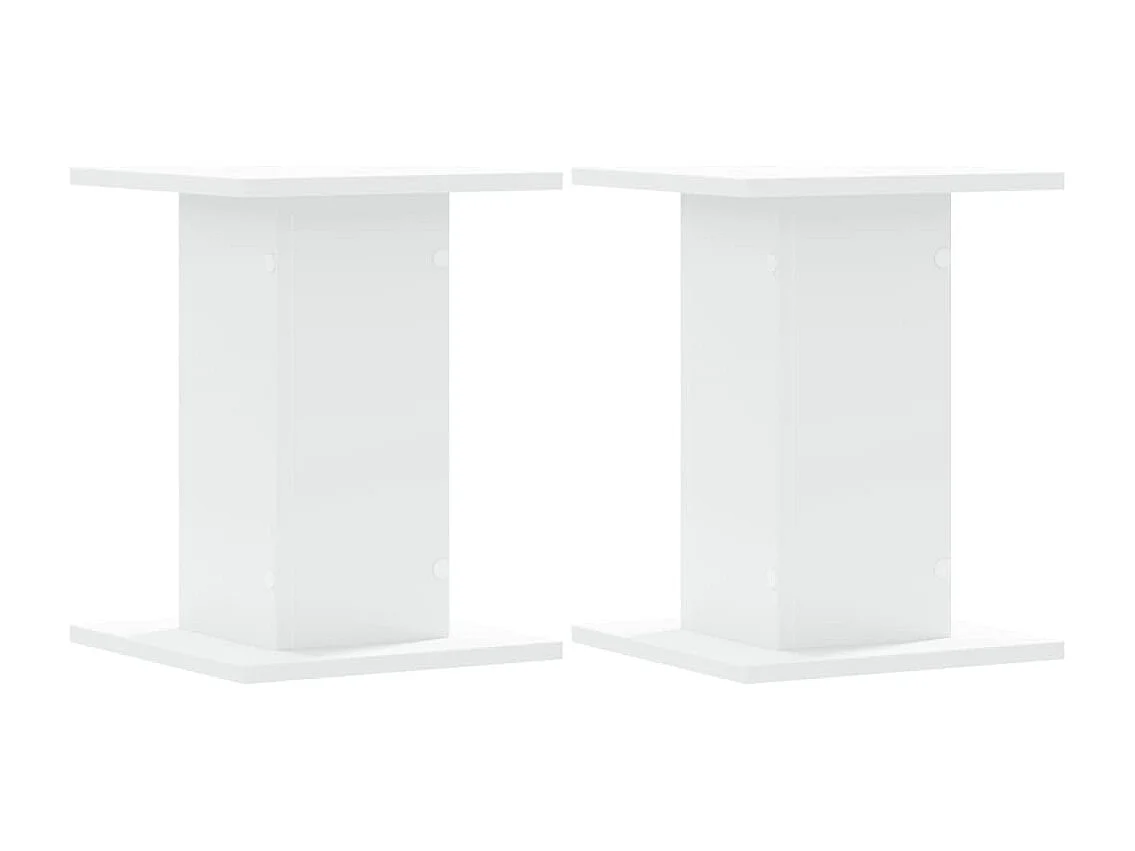 Supports pour plantes 2 pcs blanc 30x30x40 cm bois d'ingénierie