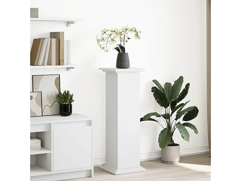 Sokkel met witte opbergruimte 31x30x90 cm bewerkt hout