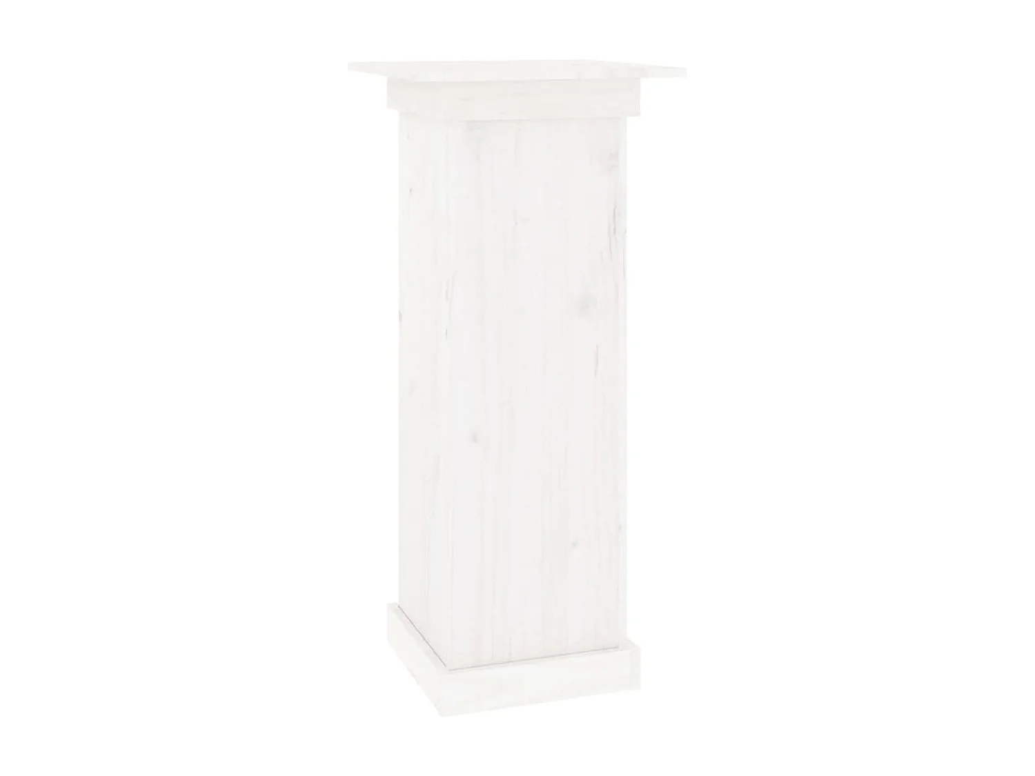 Support à fleurs Blanc 40x40x90 cm Bois de pin solide