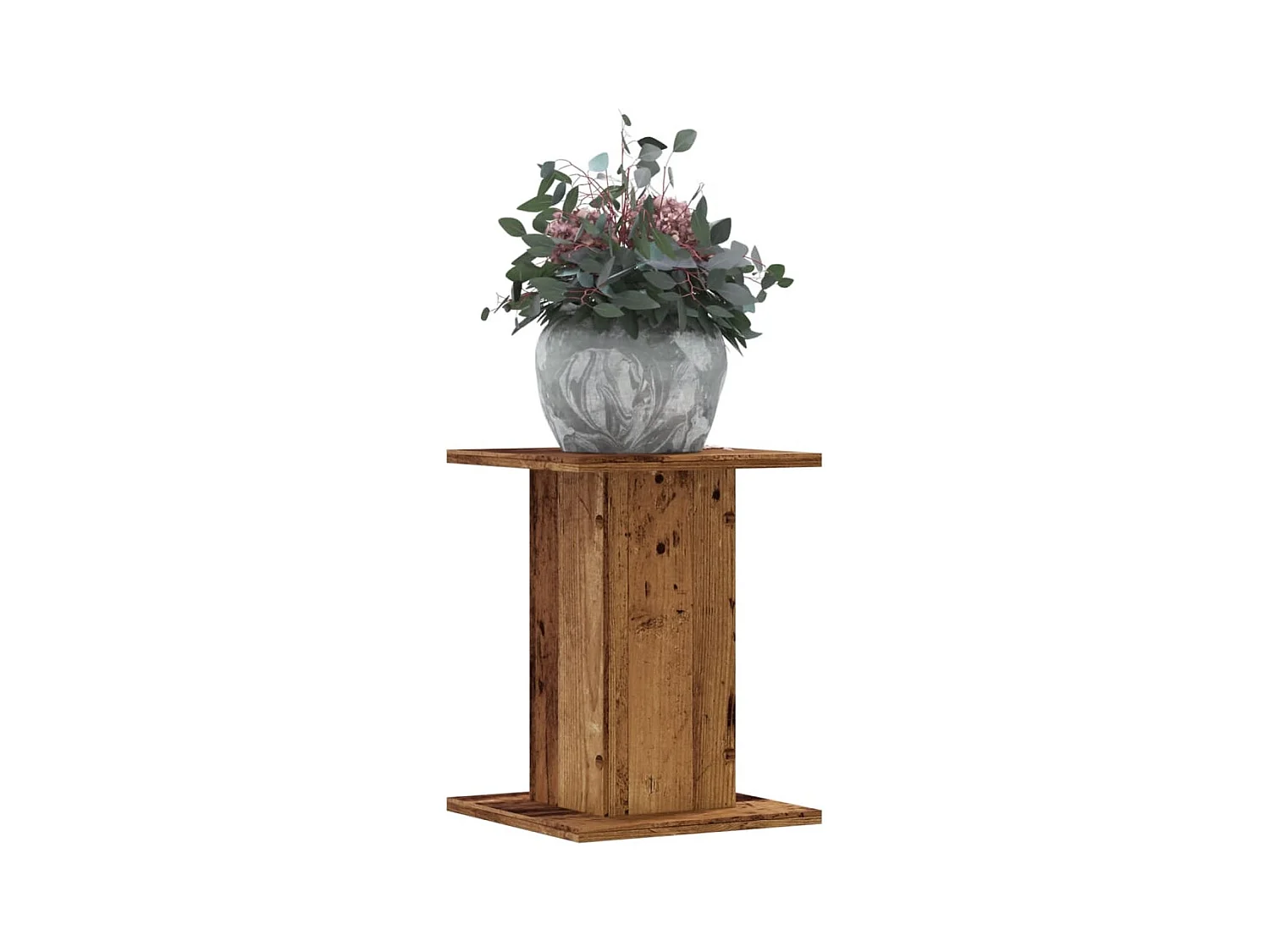 Supports pour plantes 2 pcs vieux bois bois d'ingénierie