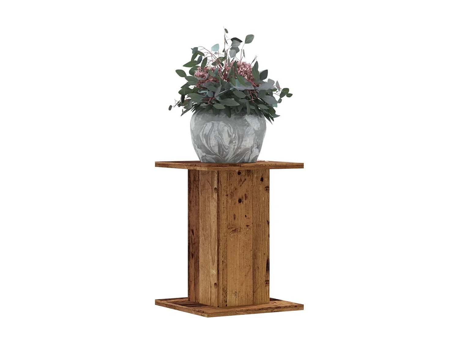 Supports pour plantes 2 pcs vieux bois bois d'ingénierie