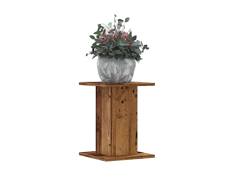 Supports pour plantes 2 pcs vieux bois bois d'ingénierie