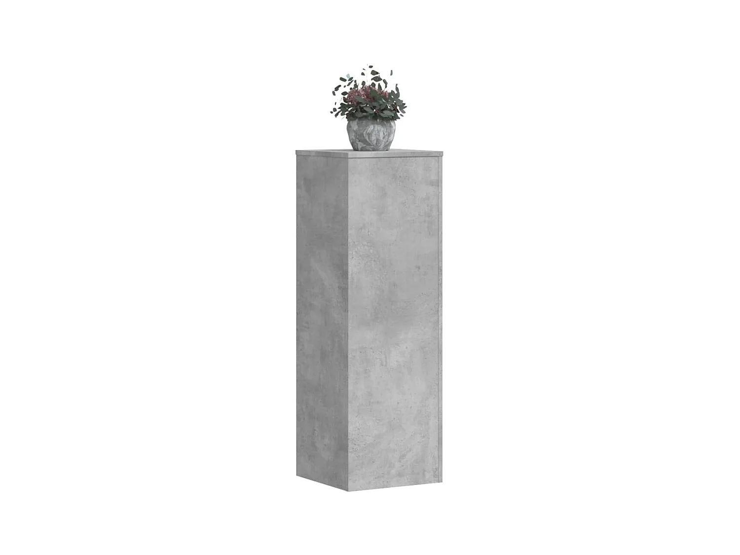 Supports pour plantes 2 pcs gris béton bois d'ingénierie