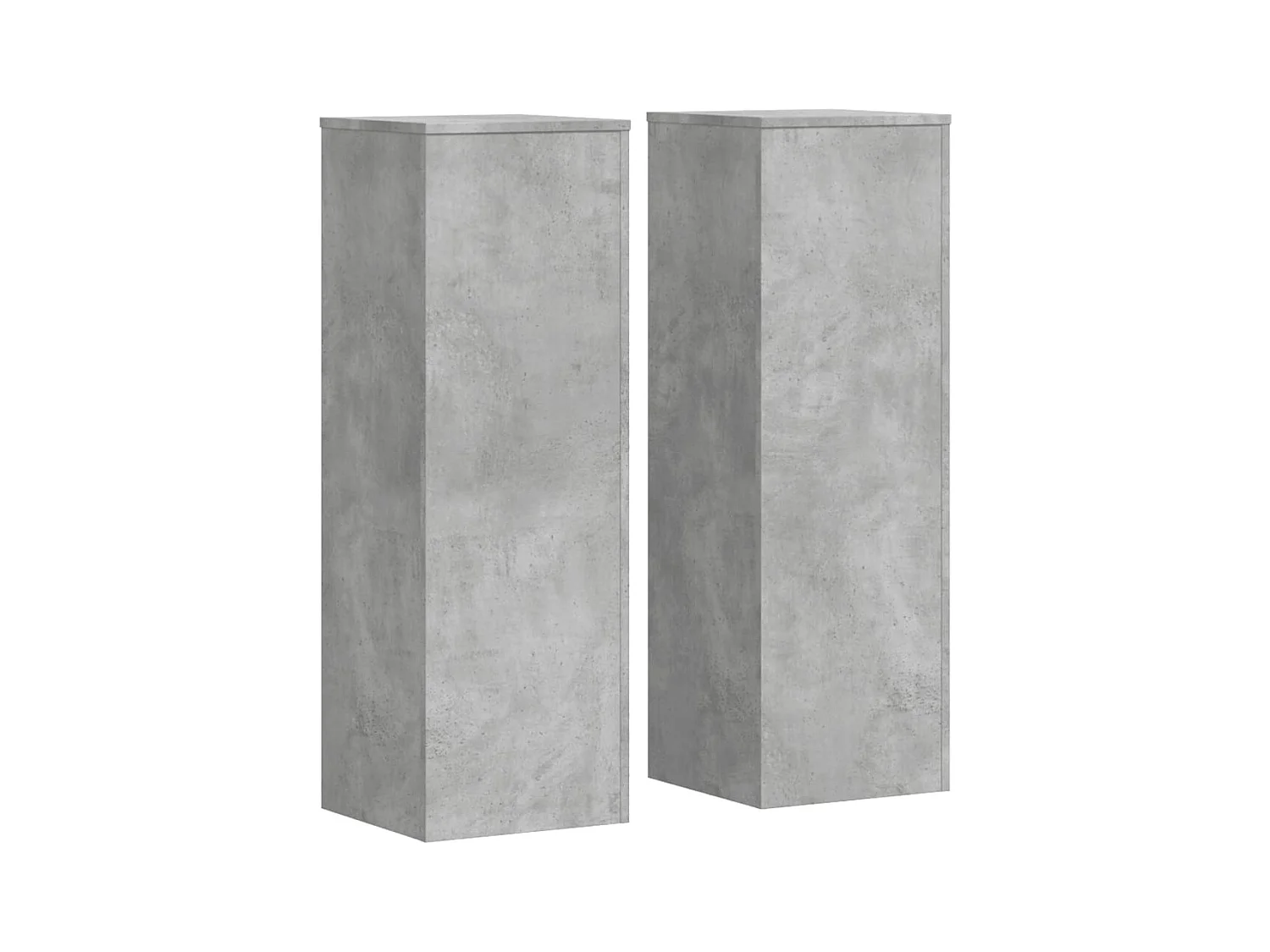 Supports pour plantes 2 pcs gris béton bois d'ingénierie