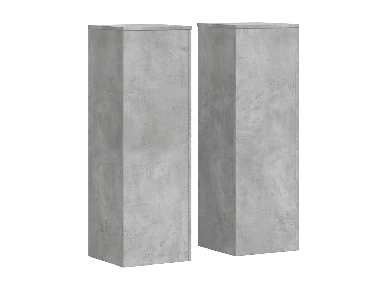 Supports pour plantes 2 pcs gris béton bois d'ingénierie