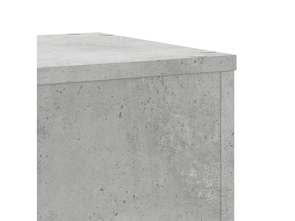 Supporti per piante 2 pezzi in cemento grigio e legno ingegnerizzato