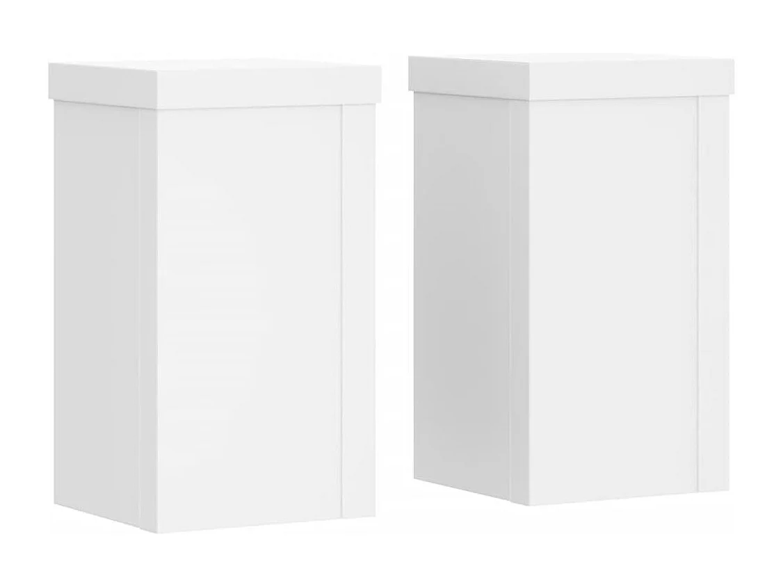 Supports pour plantes 2 pcs blanc 10x10x18 cm bois d'ingénierie