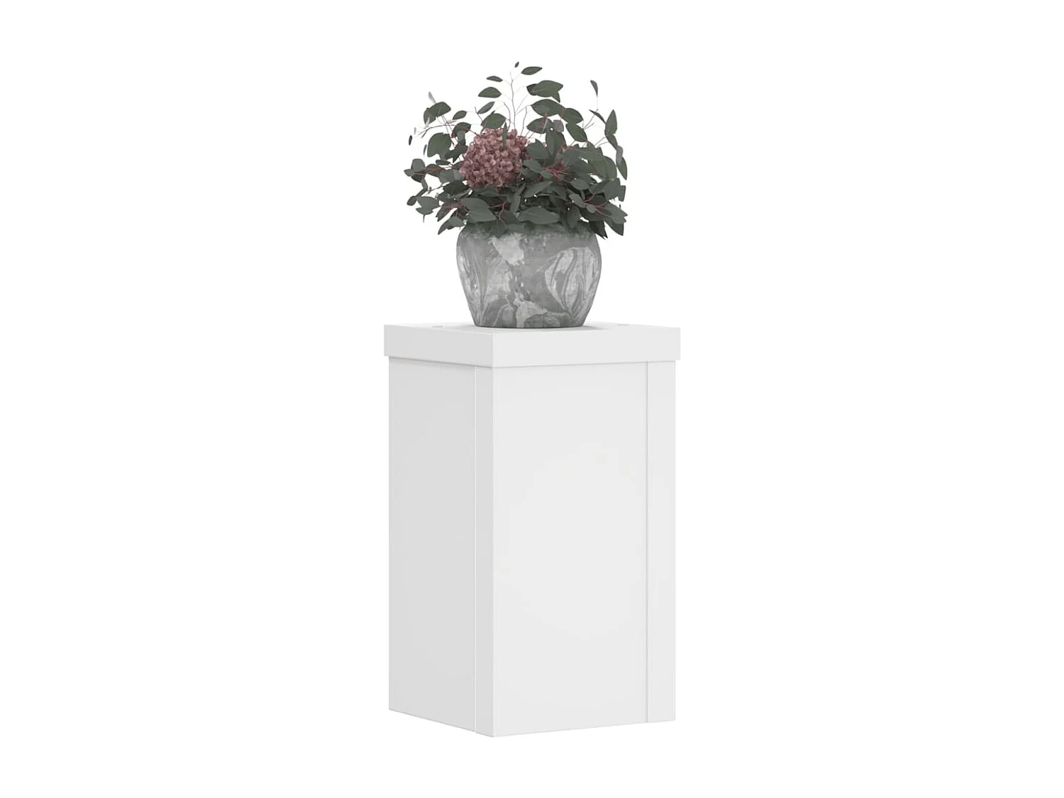 Supports pour plantes 2 pcs blanc 10x10x18 cm bois d'ingénierie