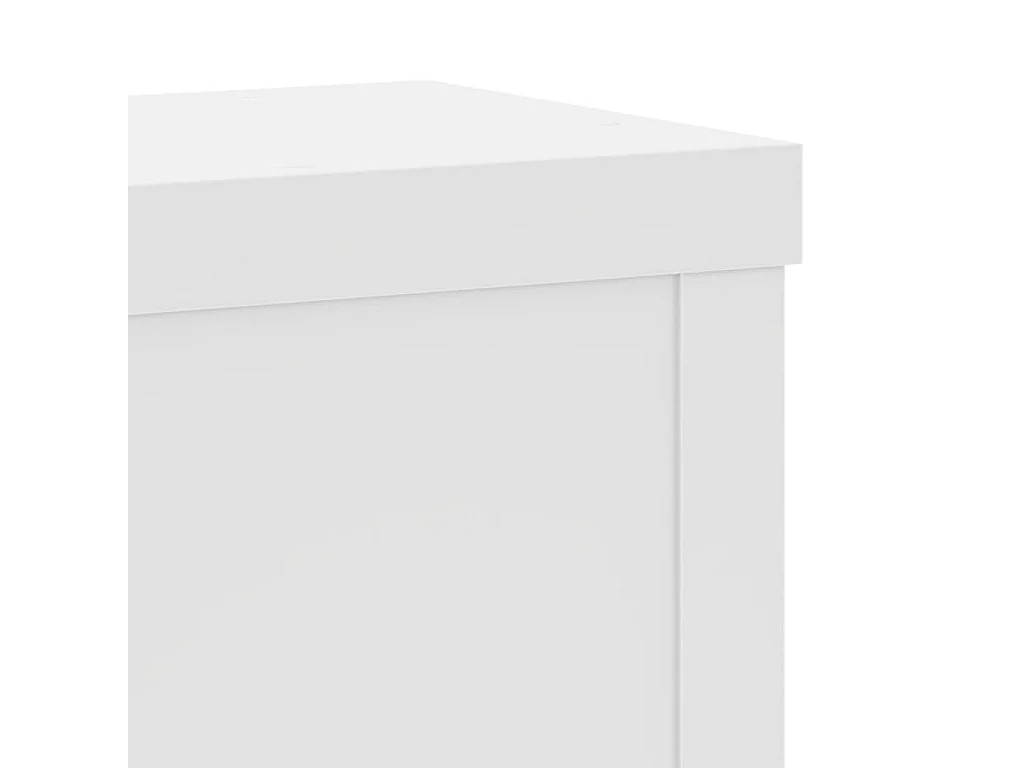 Supports pour plantes 2 pcs blanc 10x10x18 cm bois d'ingénierie