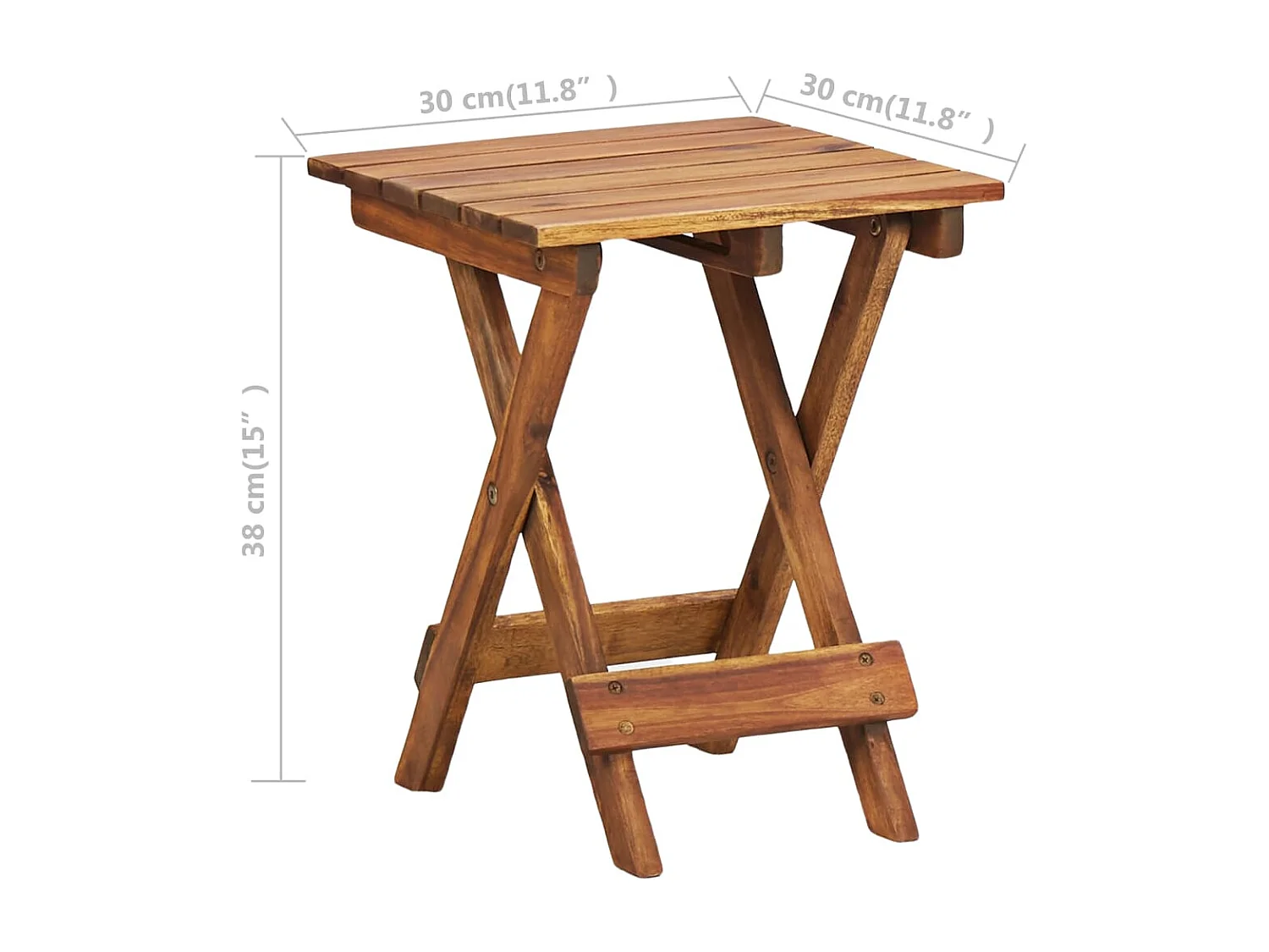 Soporte para plantas 30x30x38 cm Madera maciza de acacia