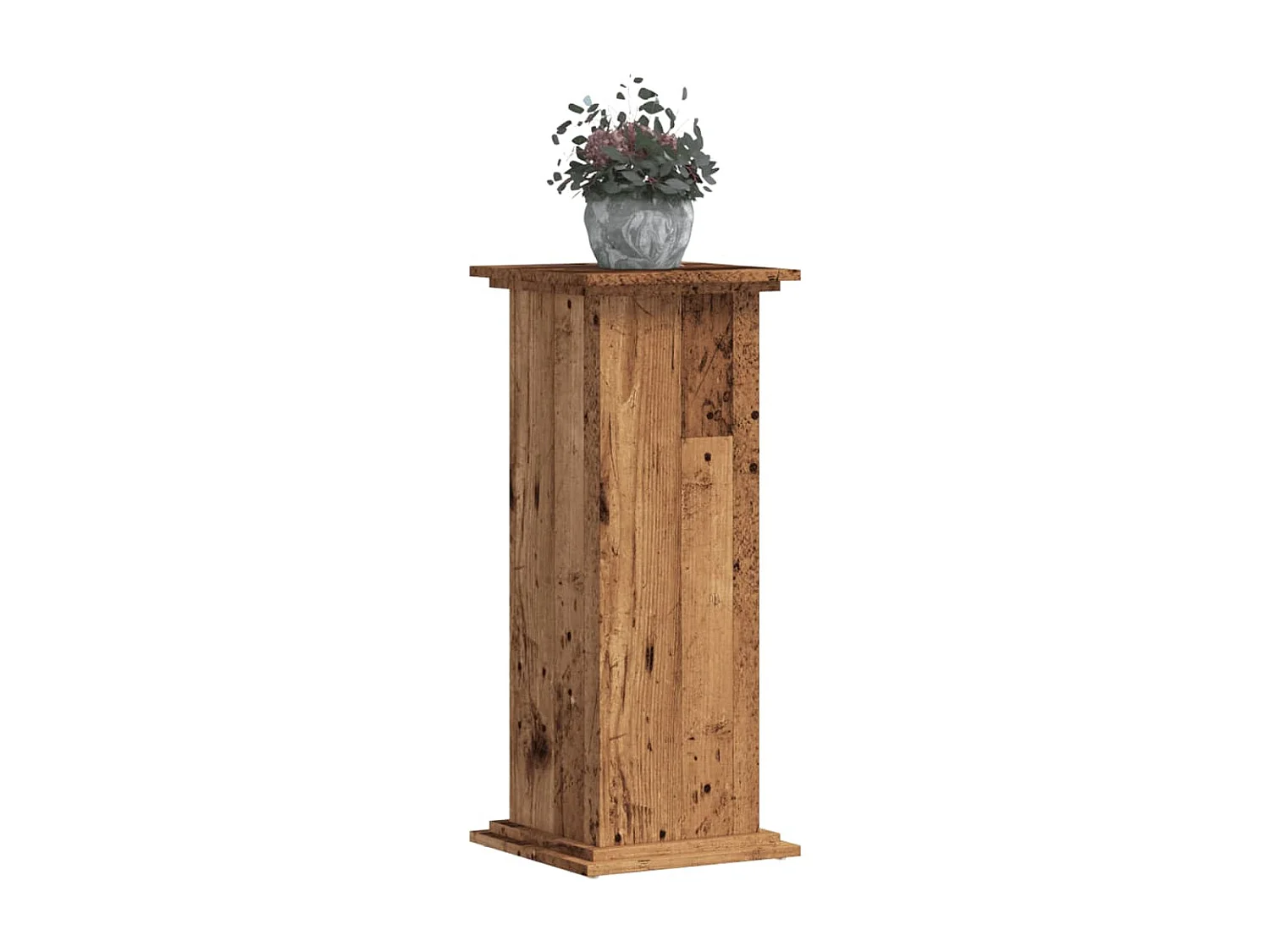 Plantenstandaard oud hout 33x33x80 cm bewerkt hout