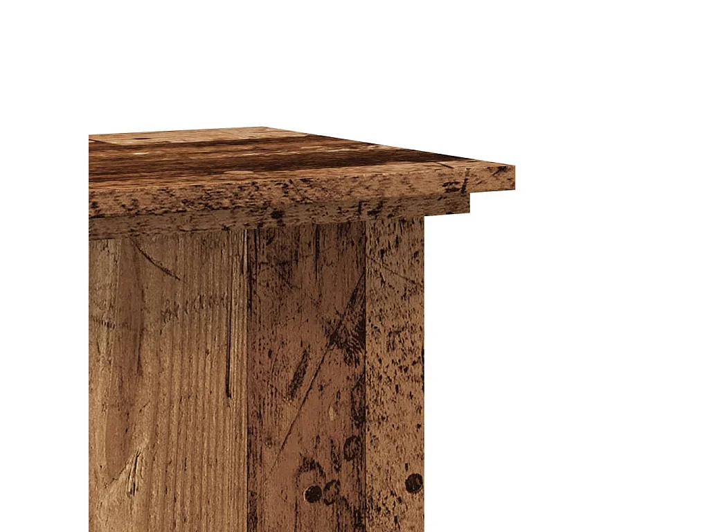 Plantenstandaard oud hout 33x33x80 cm bewerkt hout