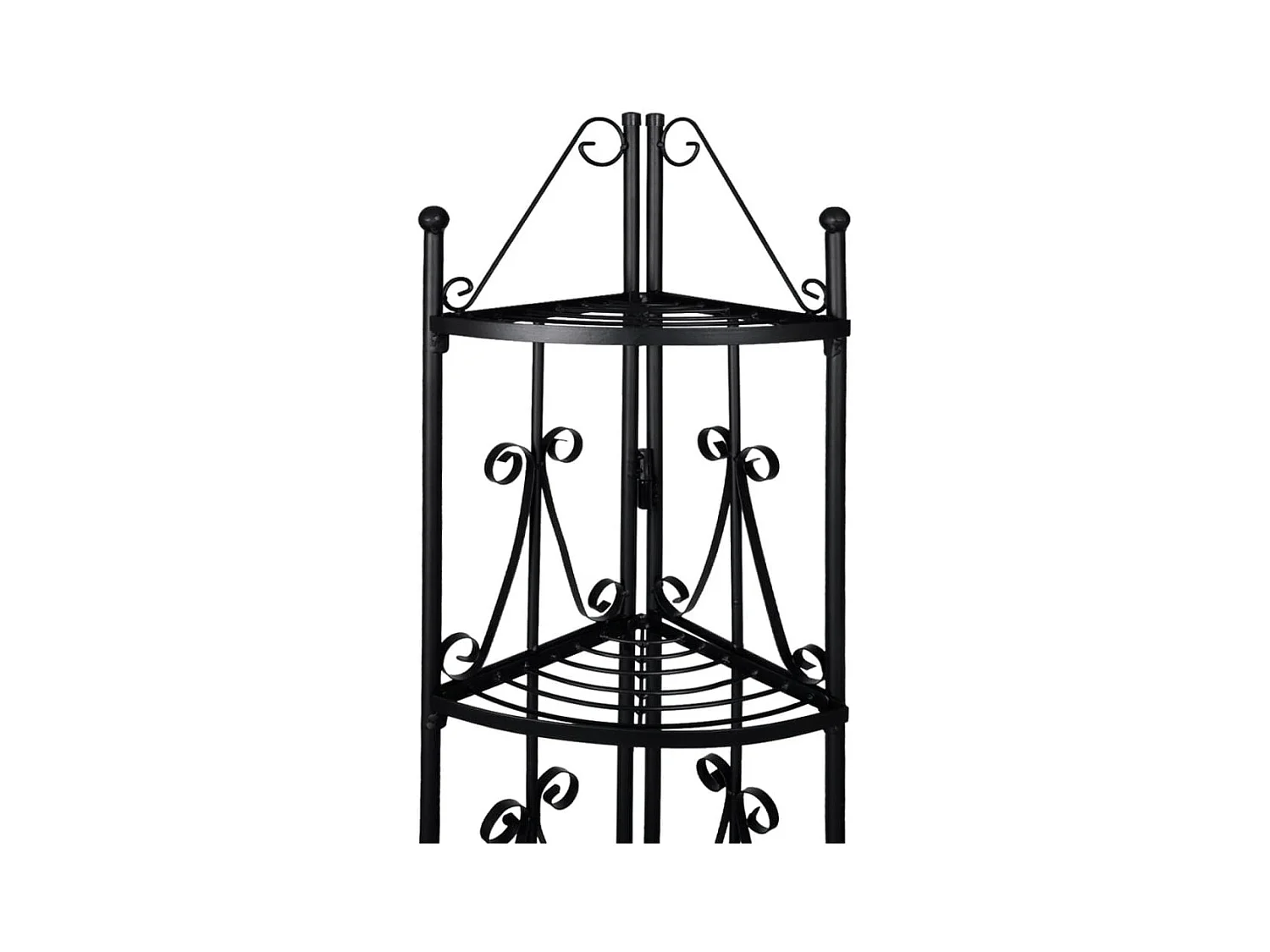 Estantería esquinera para plantas en color negro