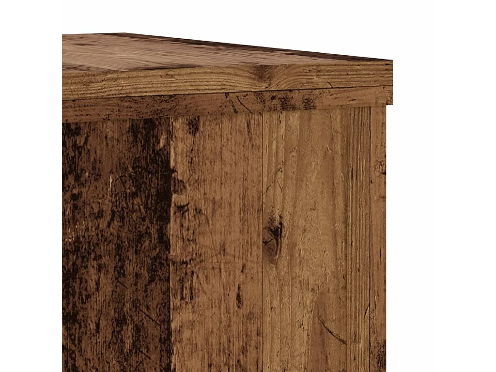 Supports pour plantes 2 pcs vieux bois bois d'ingénierie