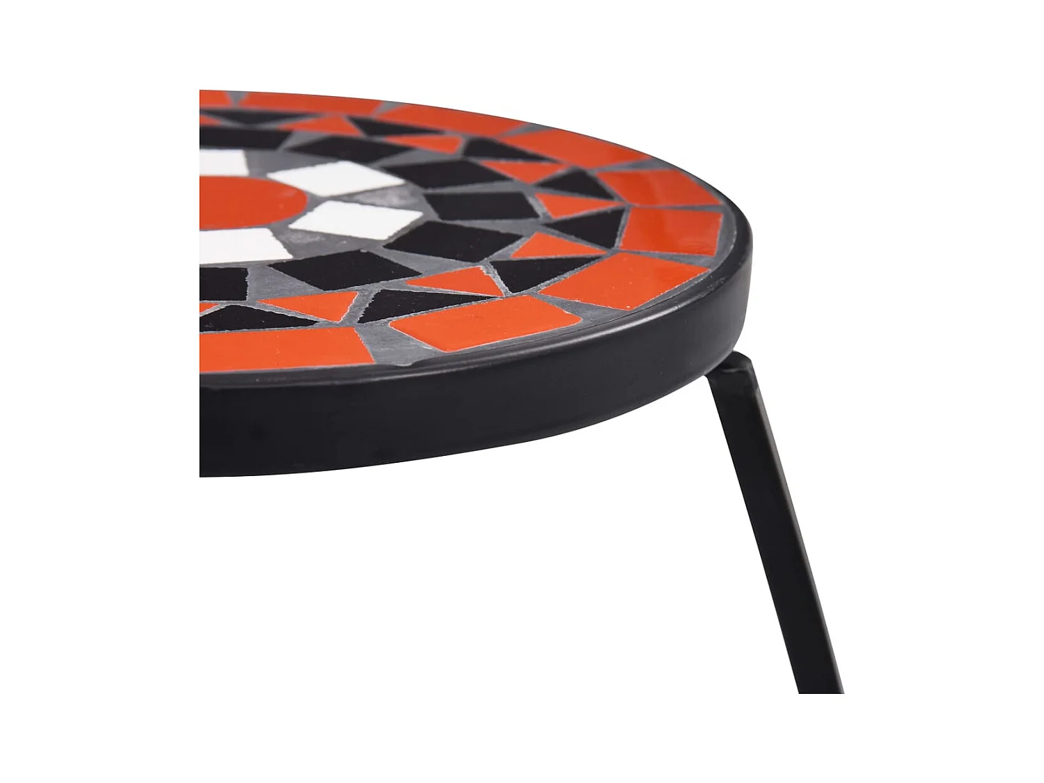 Tavoli in mosaico 3 pezzi Terrac e Ceramica bianca