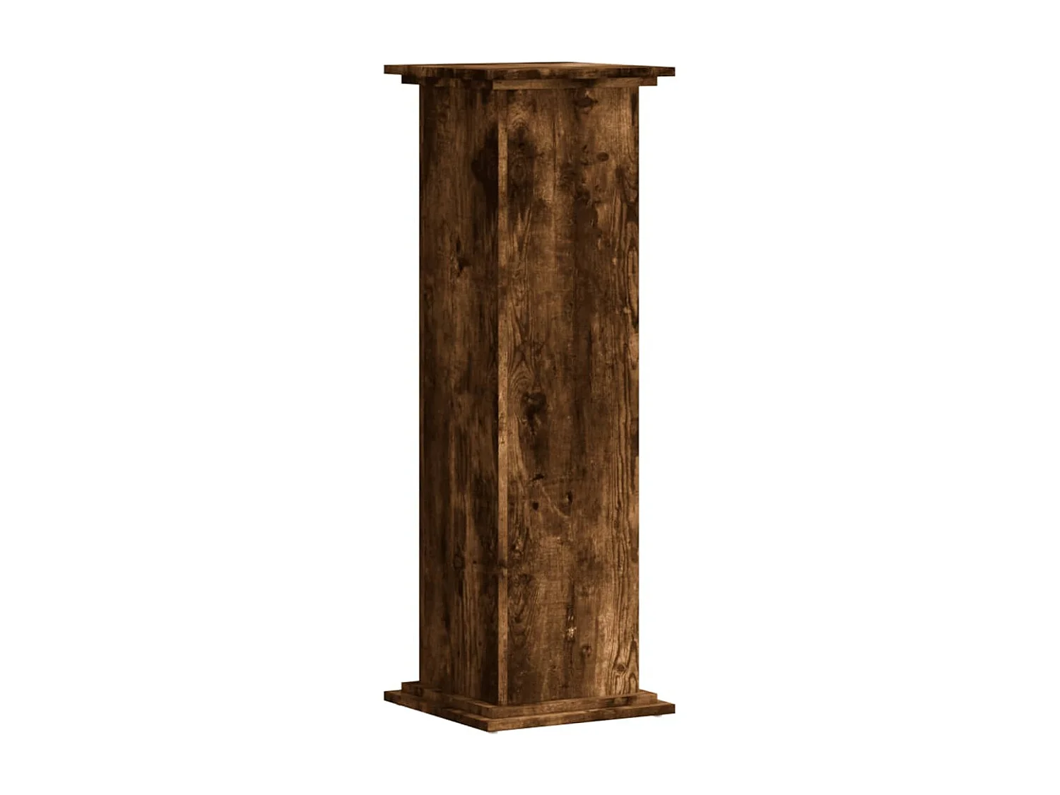 Portavasi in rovere affumicato 33x33x100 cm in legno ingegnerizzato