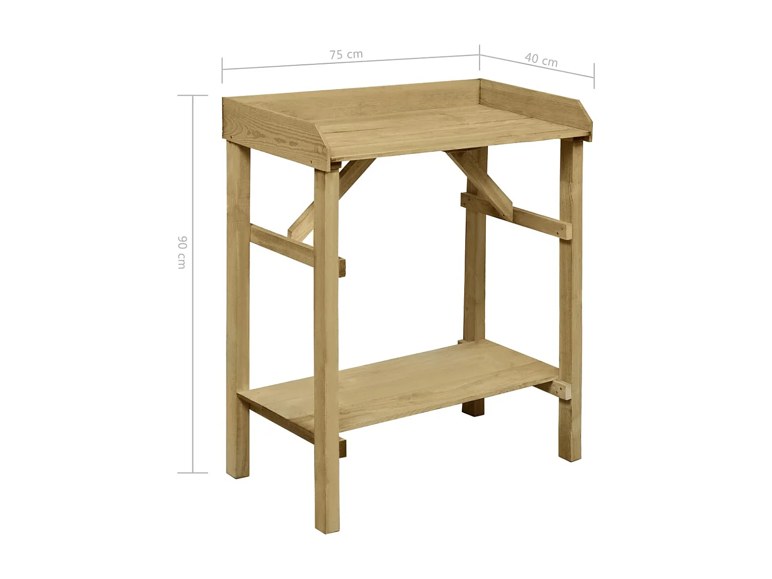 Plantentafel Geïmpregneerd grenenhout 75x40x90 cm