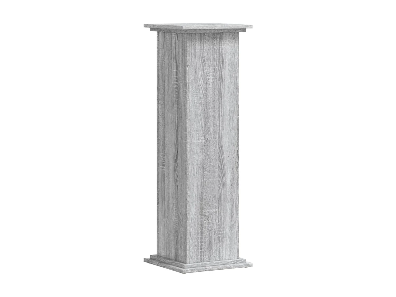Support pour plantes sonoma gris 33x33x100 cm bois d'ingénierie