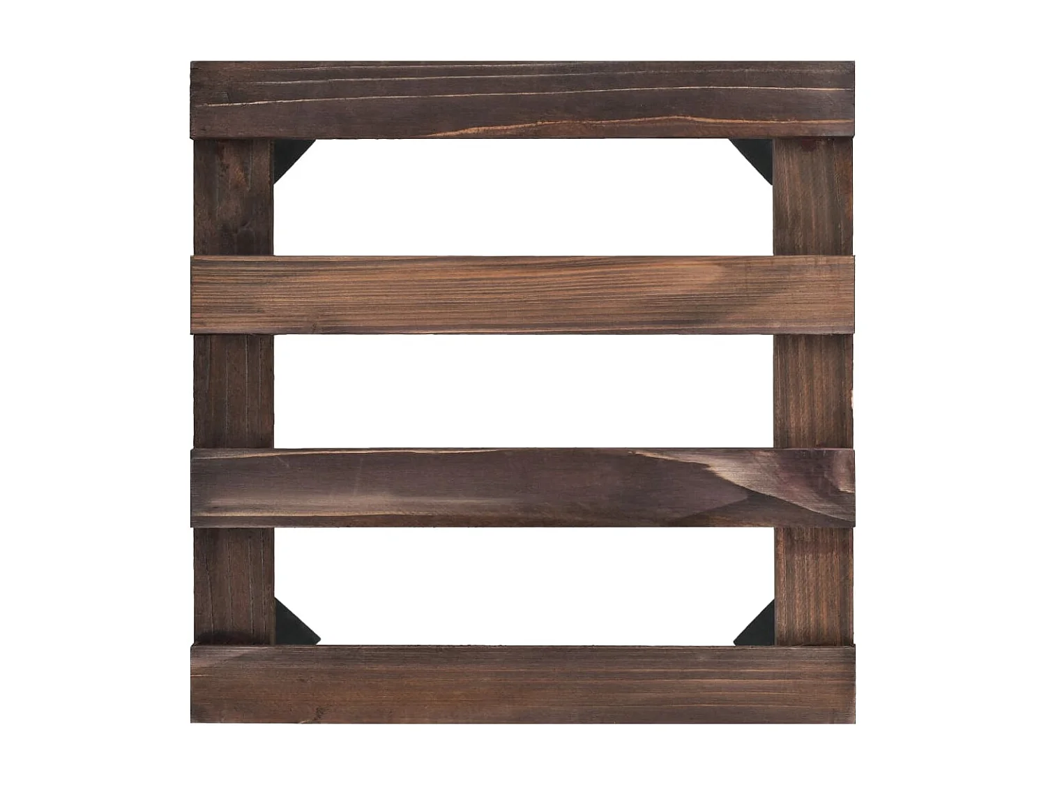 Cederhouten plantenrolstandaard 4 stuks 25 x 25 cm