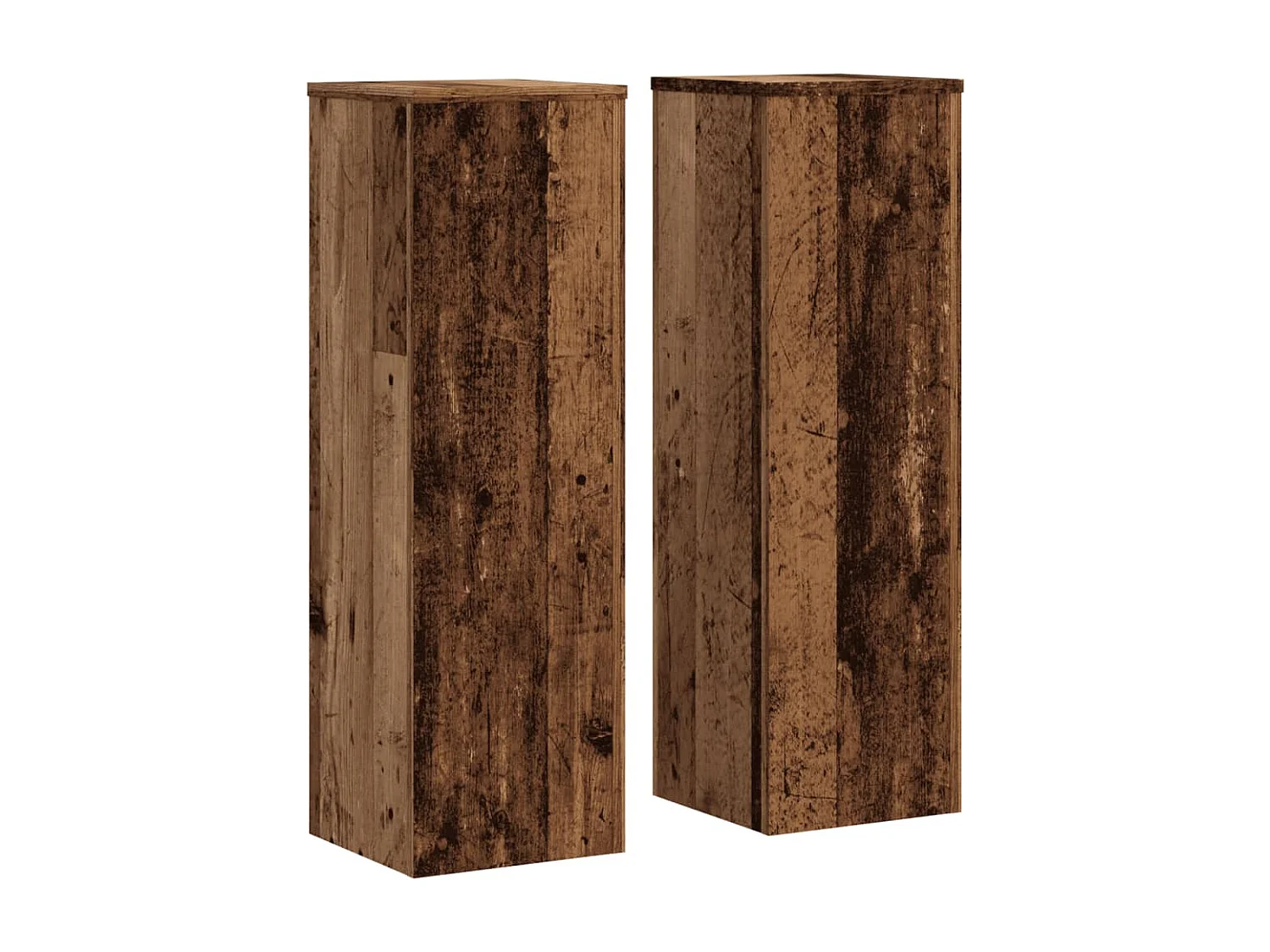 Soportes para plantas 2 piezas de madera vieja de ingeniería de madera