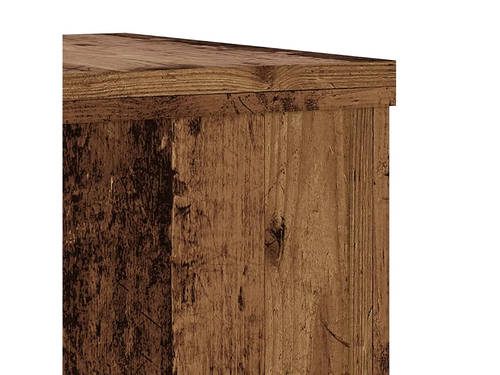 Supports pour plantes 2 pcs vieux bois bois d'ingénierie