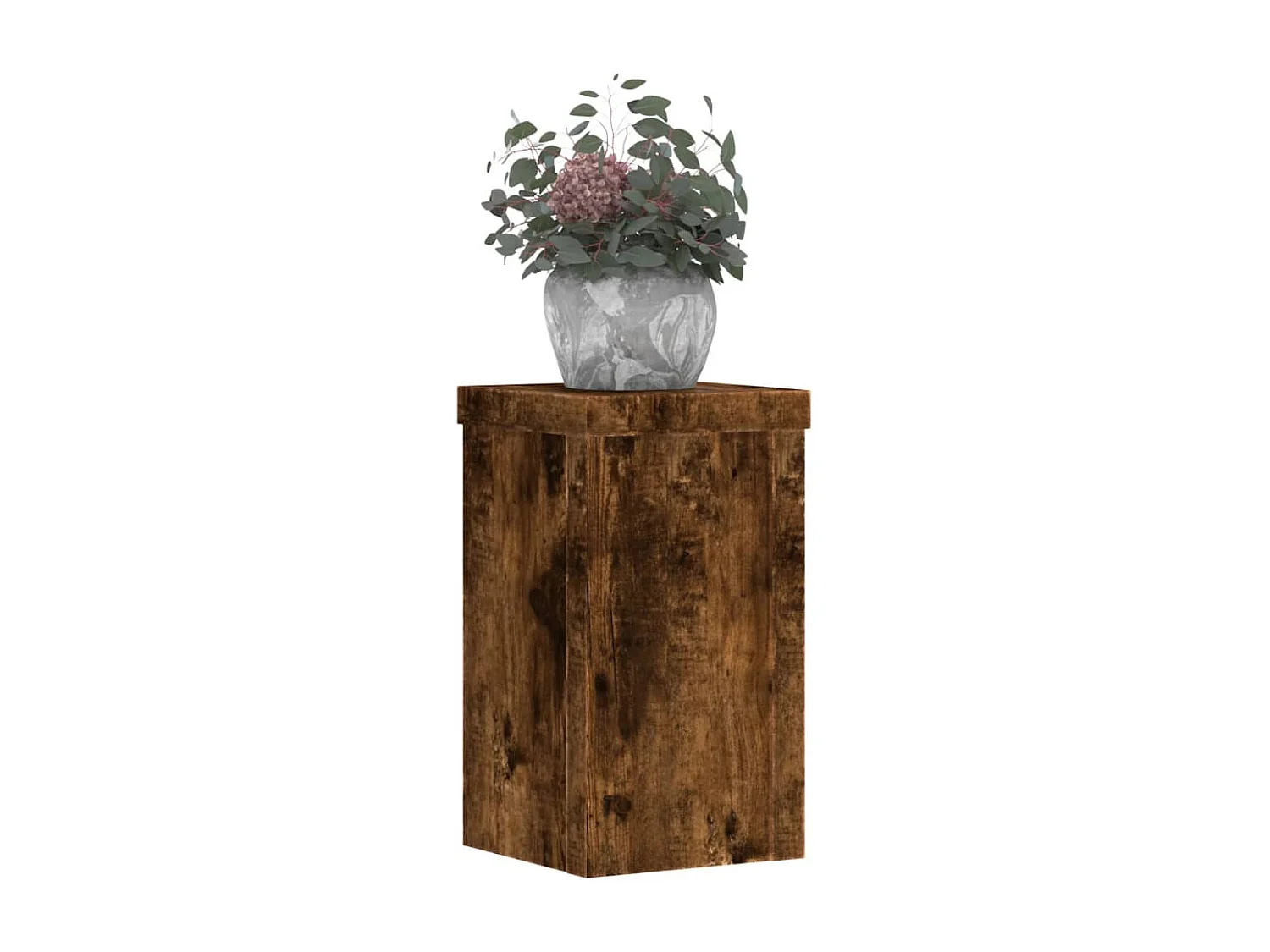 Supports pour plantes 2 pcs chêne fumé bois d'ingénierie