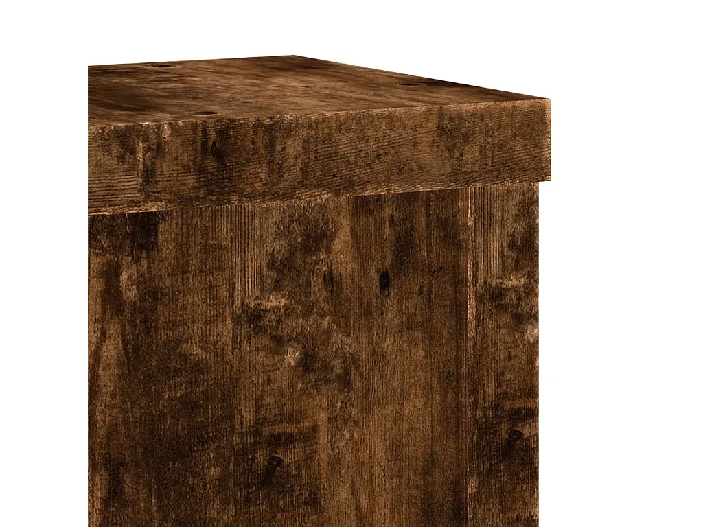 Supports pour plantes 2 pcs chêne fumé bois d'ingénierie