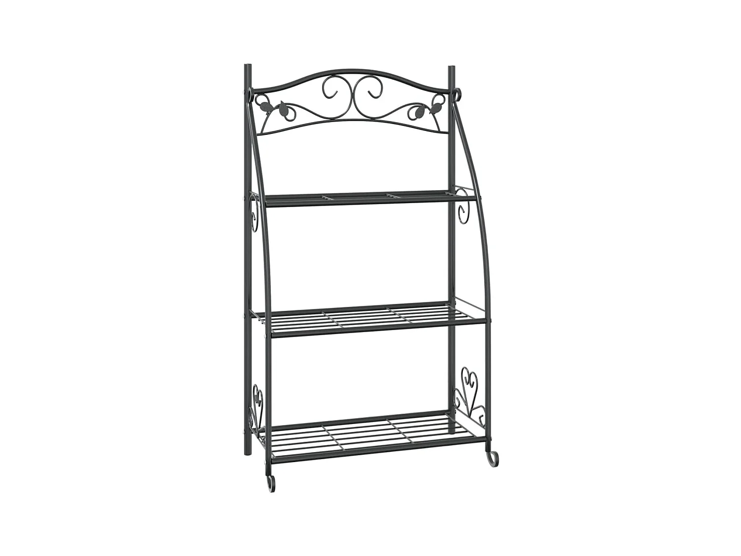 Estantería de flores negra 56x30x96 cm Acero