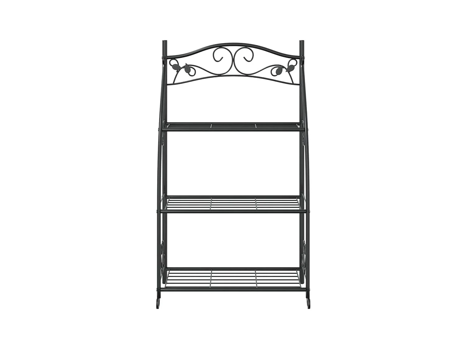 Estantería de flores negra 56x30x96 cm Acero