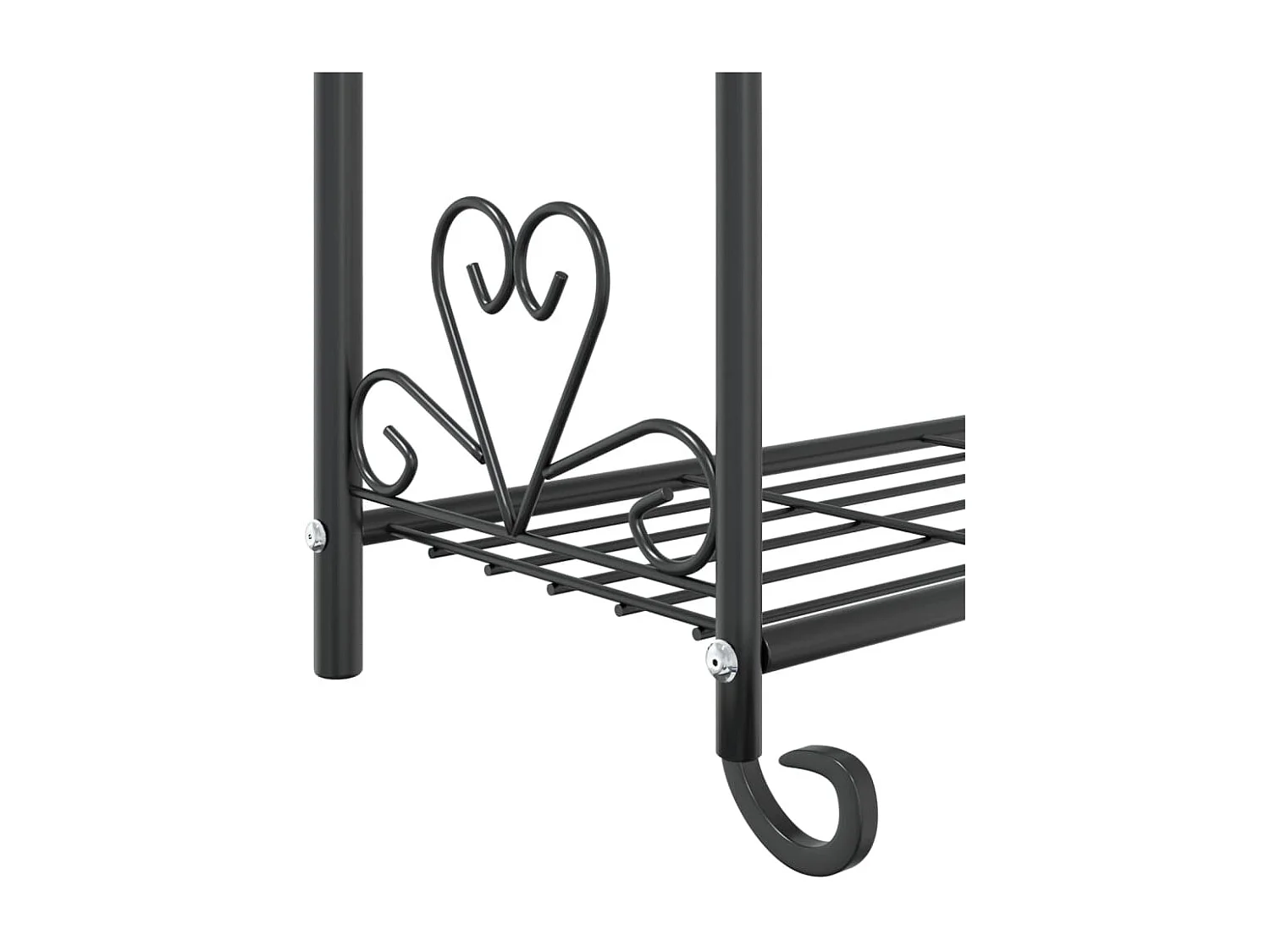 Estantería de flores negra 56x30x96 cm Acero