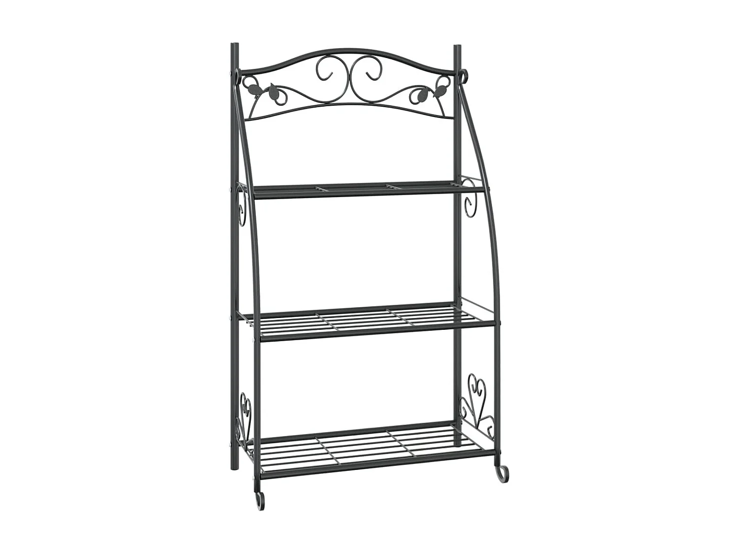 Étagère à fleurs Noir 56x30x96 cm Acier