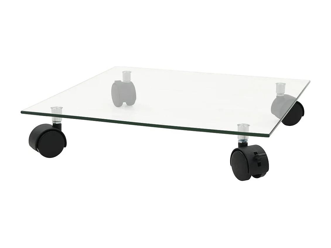 Support carré pour plantes 2 pcs Verre trempé 35 x 35 cm