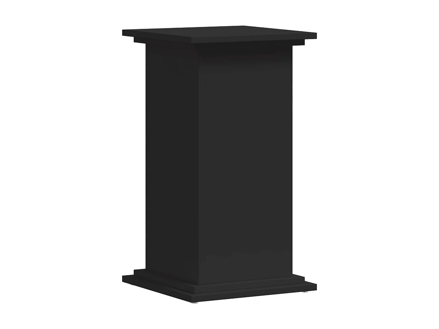 Zwarte plantenstandaard 33x33x60 cm bewerkt hout