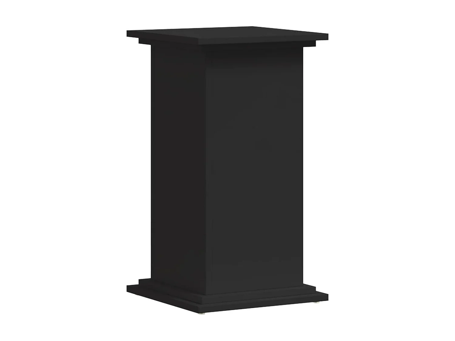 Zwarte plantenstandaard 33x33x60 cm bewerkt hout