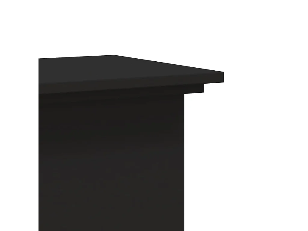 Soporte para plantas negro de 33 x 33 x 60 cm de madera de ingeniería