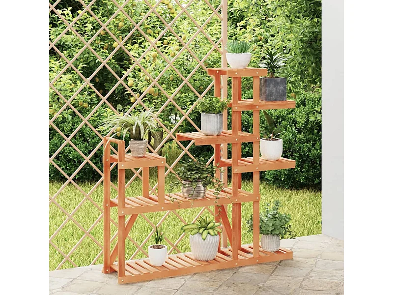 Puesto de flores 110x25x111 cm madera maciza de abeto