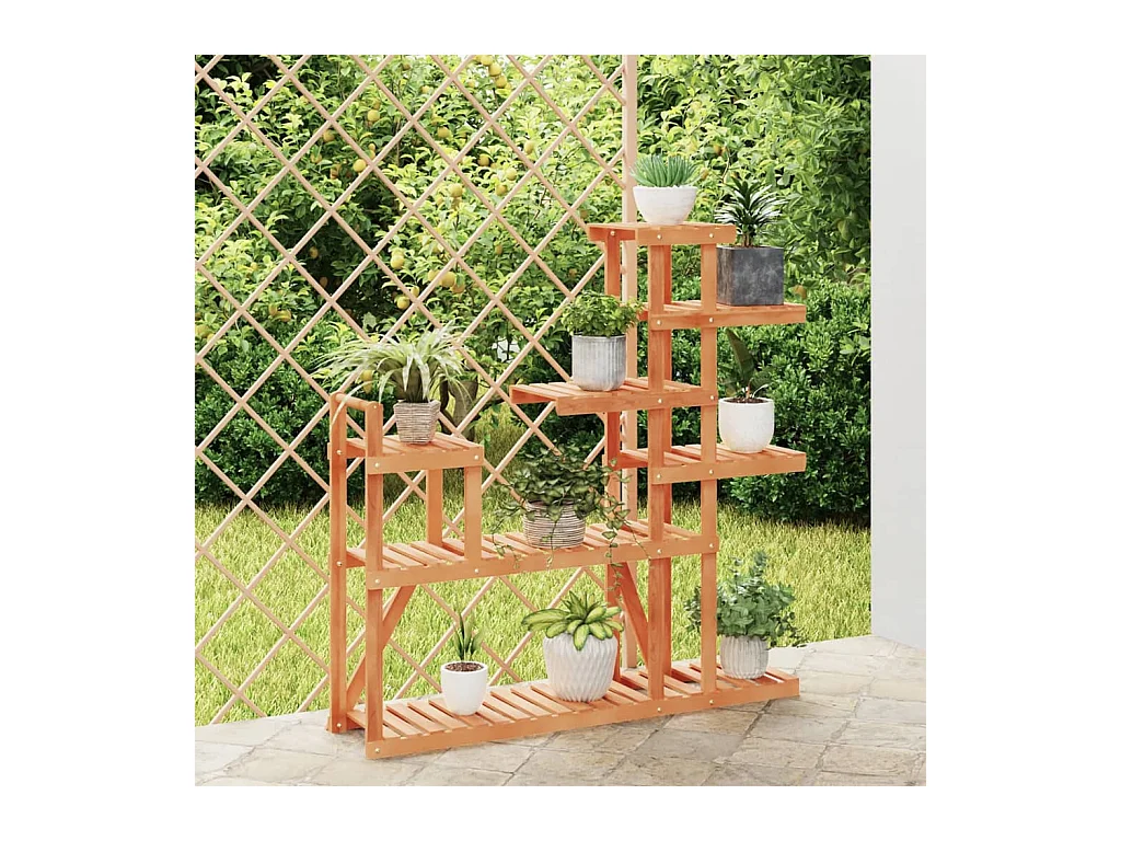 Puesto de flores 110x25x111 cm madera maciza de abeto