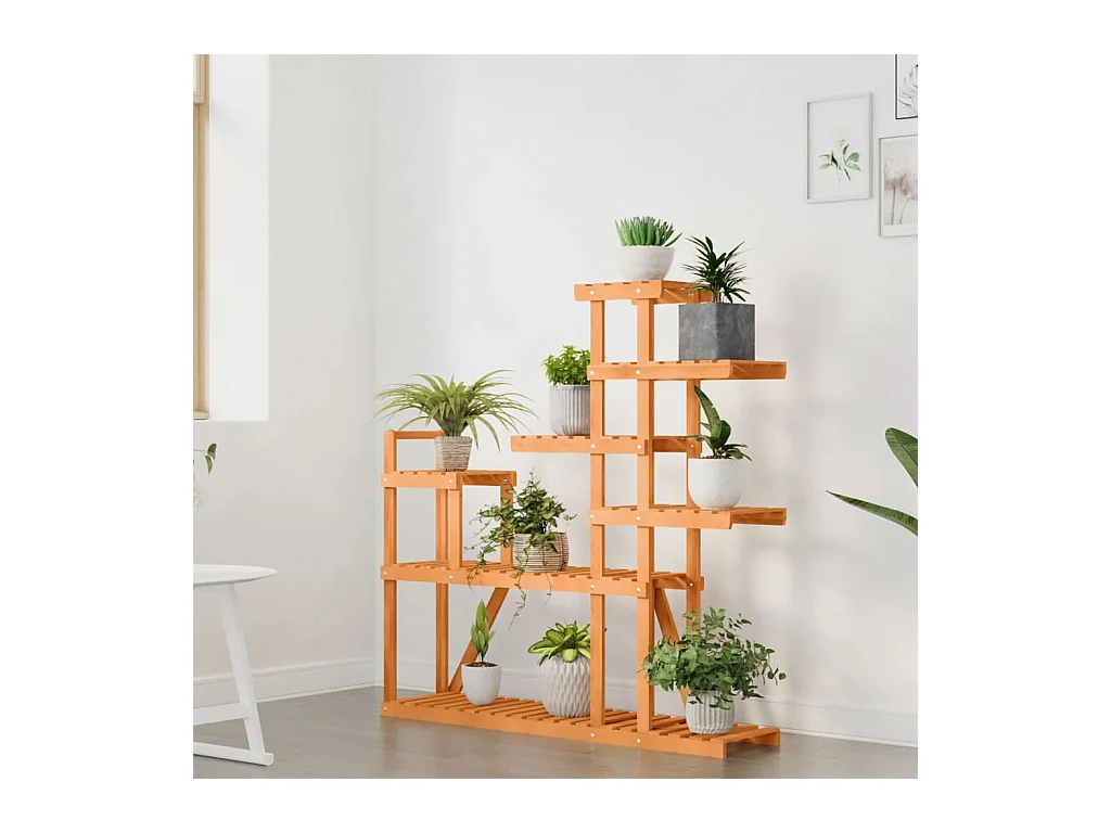 Puesto de flores 110x25x111 cm madera maciza de abeto