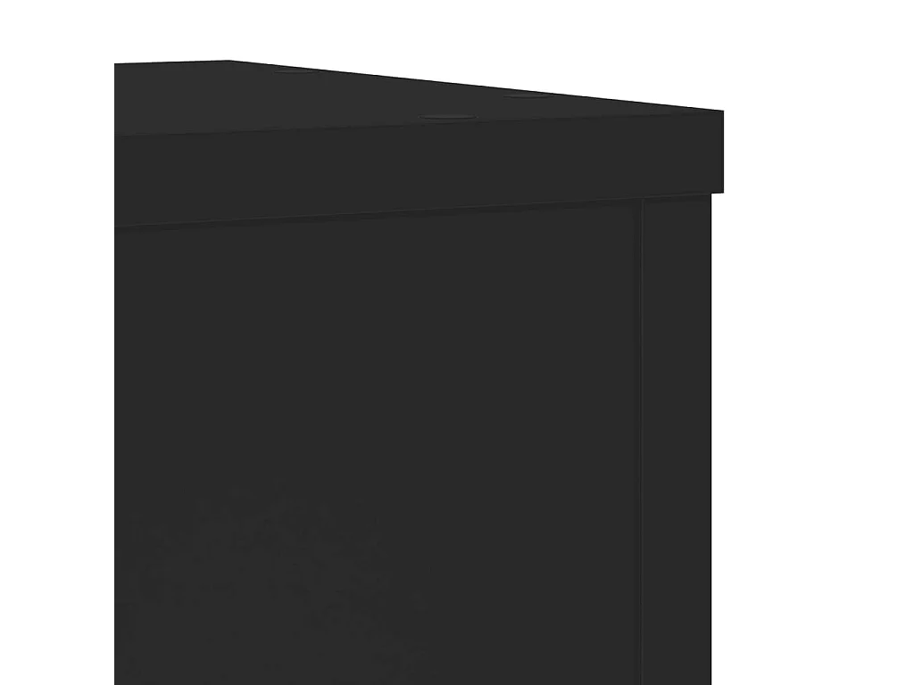 Supports pour plantes 2 pcs noir 25x25x80 cm bois d'ingénierie