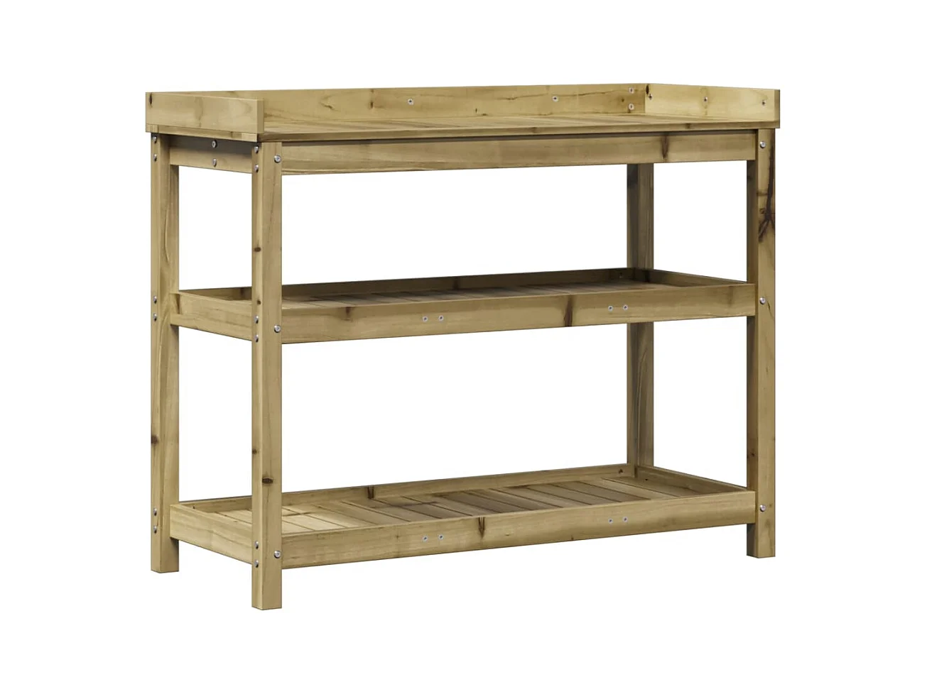 Mesa de cultivo con estantes 108x45x86,5 cm madera maciza de pino