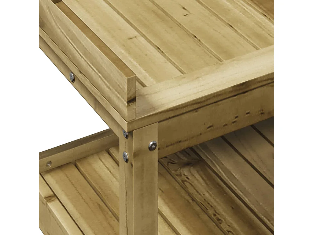 Mesa de cultivo con estantes 108x45x86,5 cm madera maciza de pino