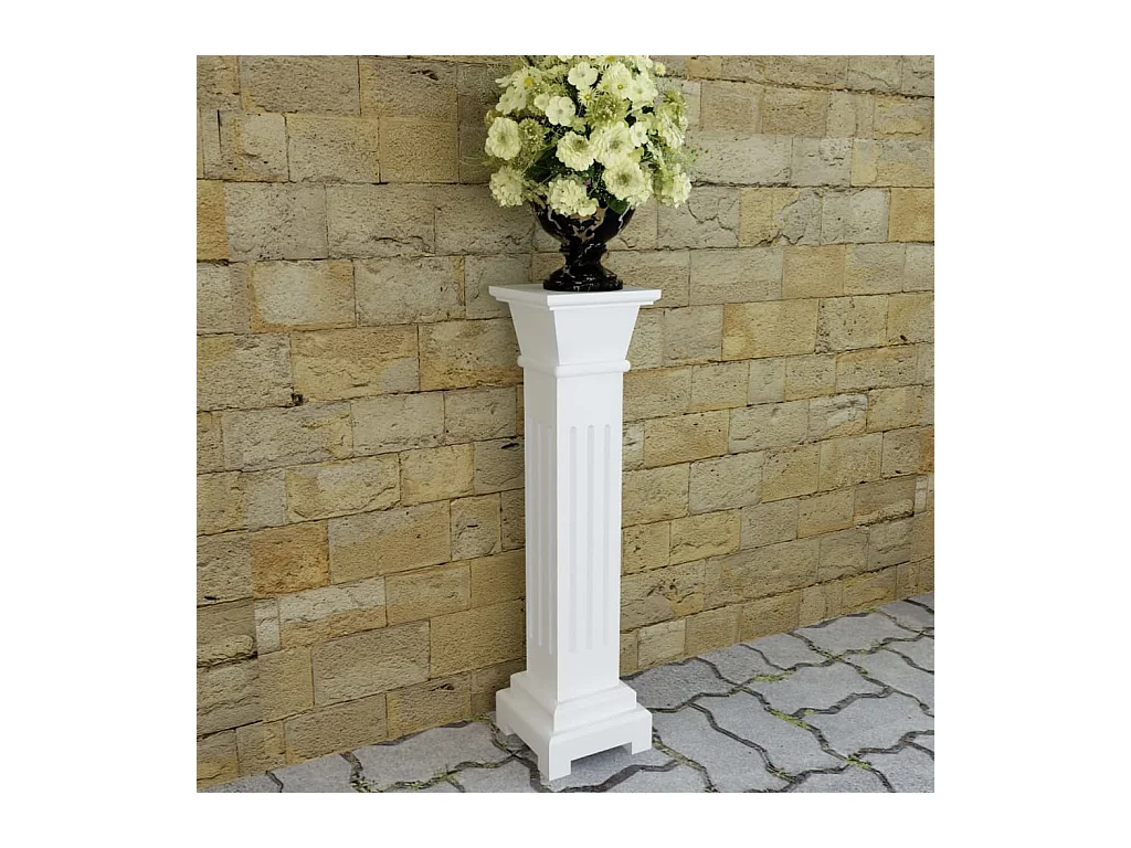 Soporte clásico de pilar para plantas de MDF cuadrado