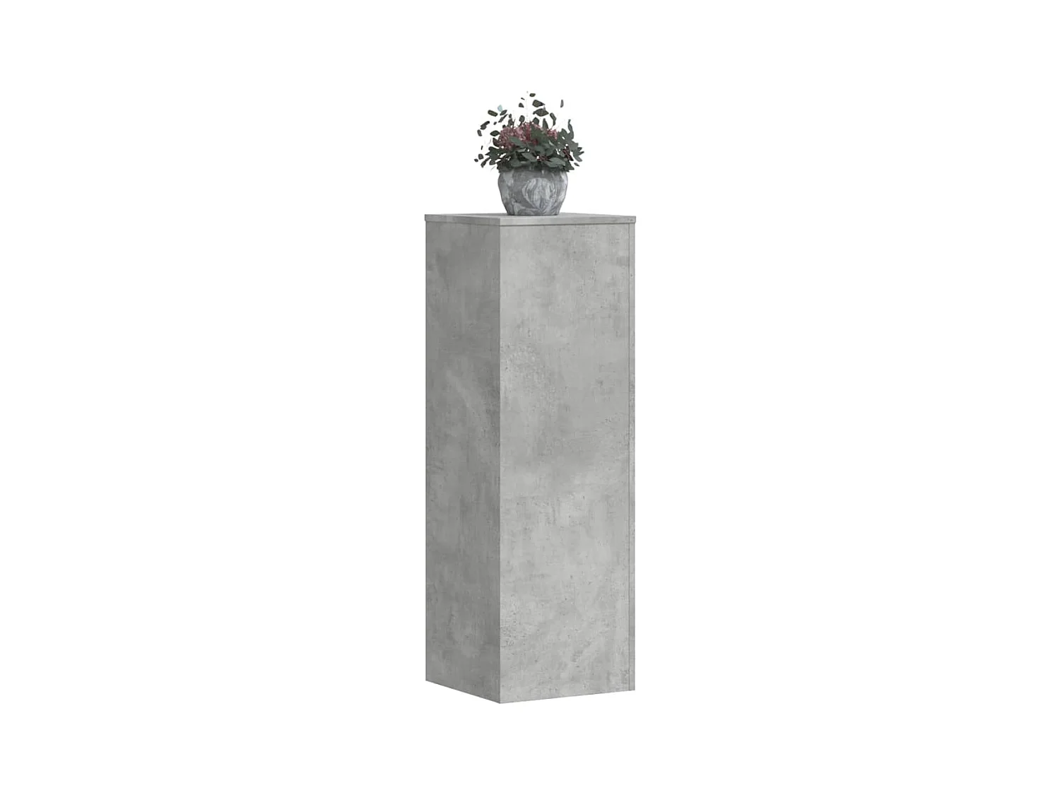 Support pour plantes gris béton 33x33x100 cm bois d'ingénierie