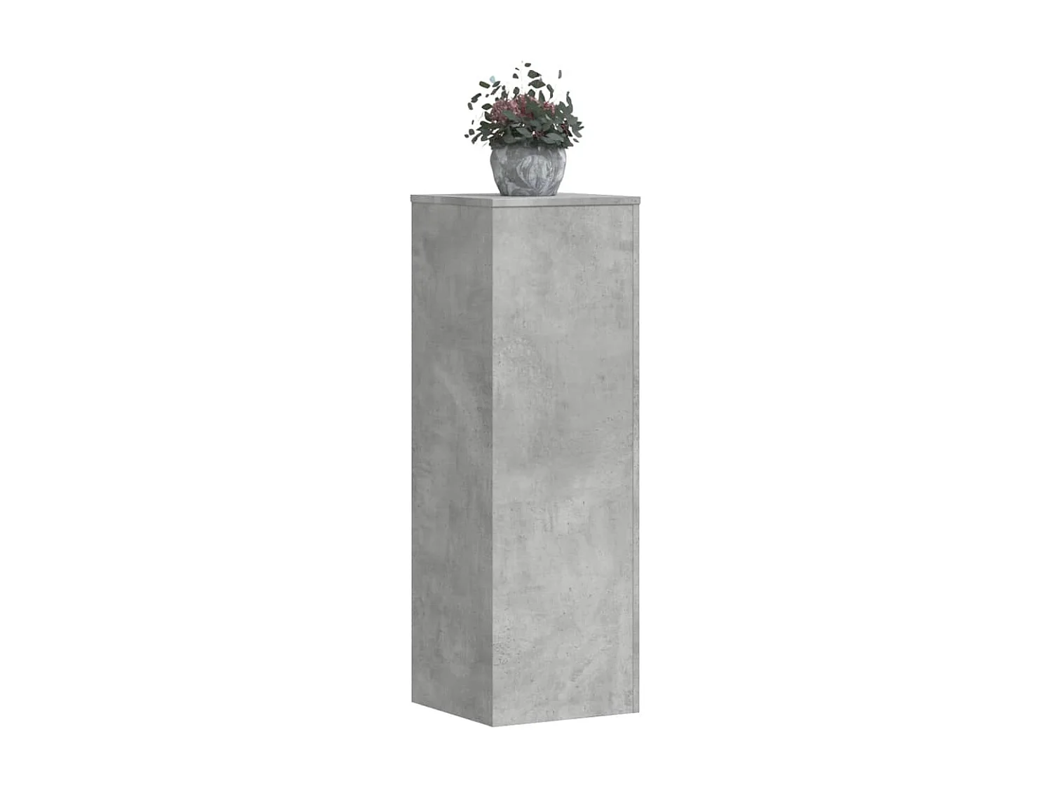 Support pour plantes gris béton 33x33x100 cm bois d'ingénierie