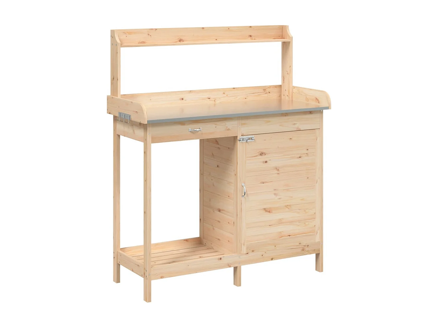 Table de rempotage avec armoire bois massif de sapin