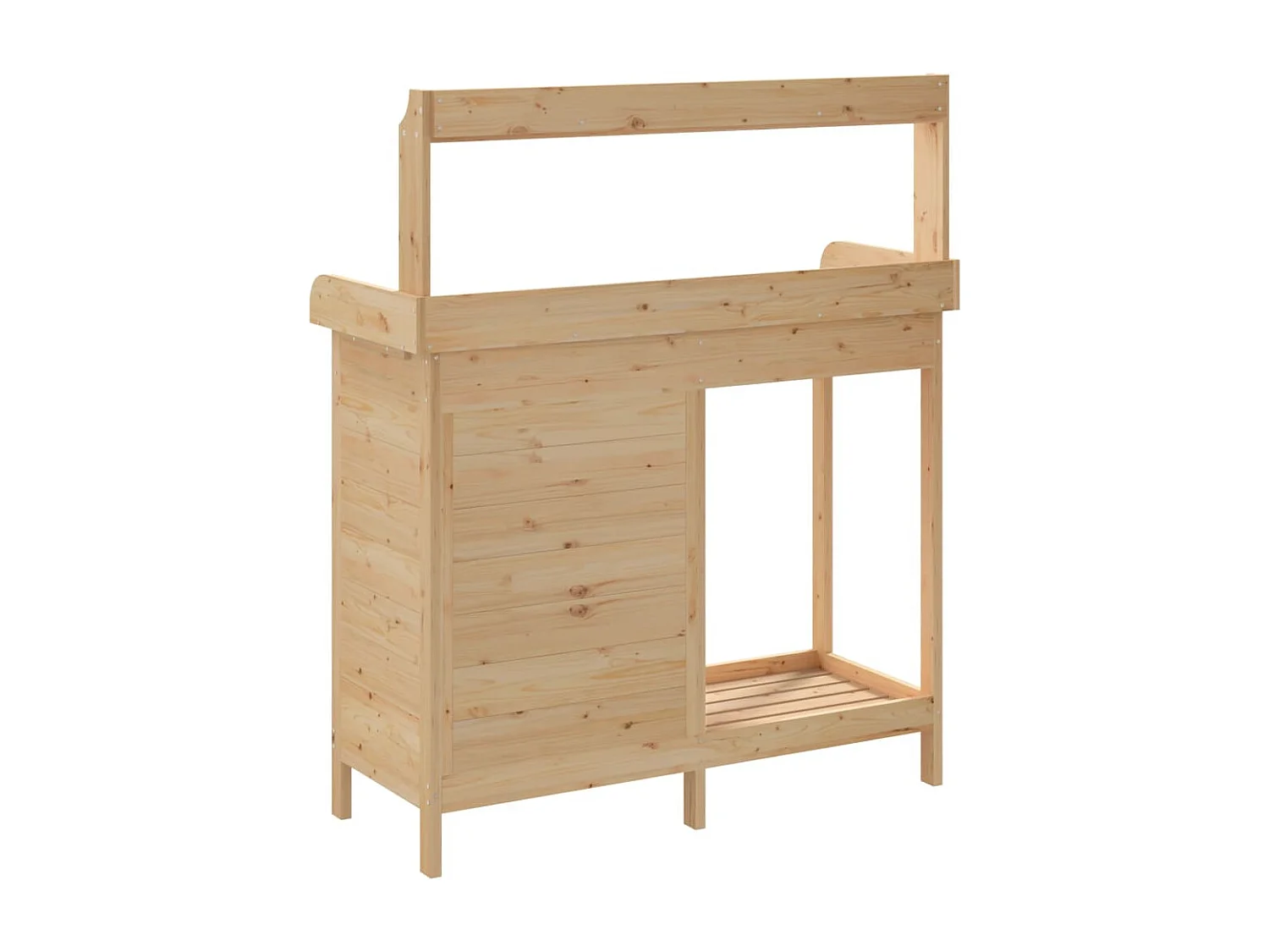 Table de rempotage avec armoire bois massif de sapin