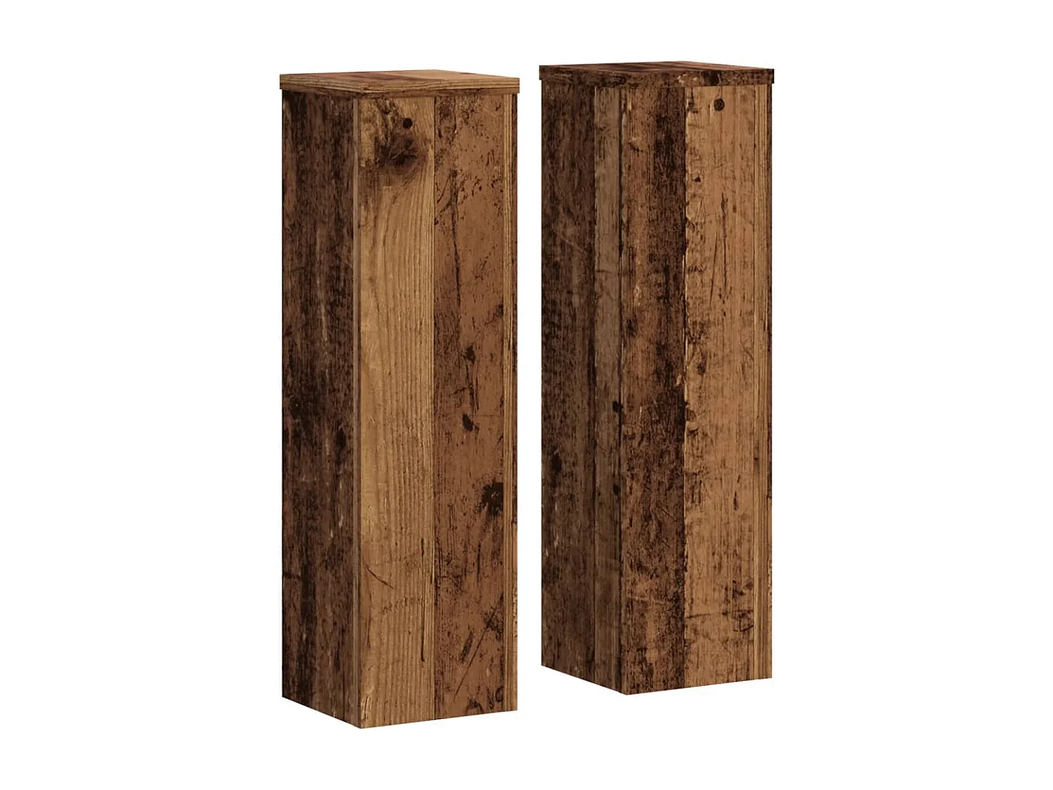 Supports pour plantes 2 pcs vieux bois bois d'ingénierie