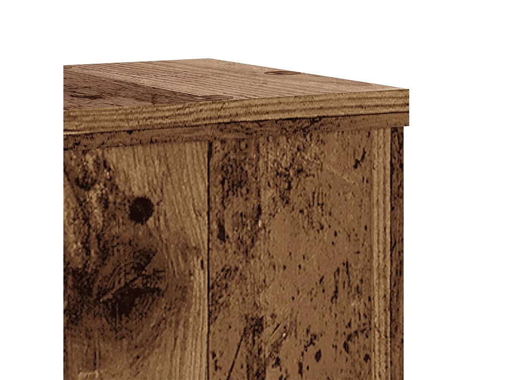 Supports pour plantes 2 pcs vieux bois bois d'ingénierie